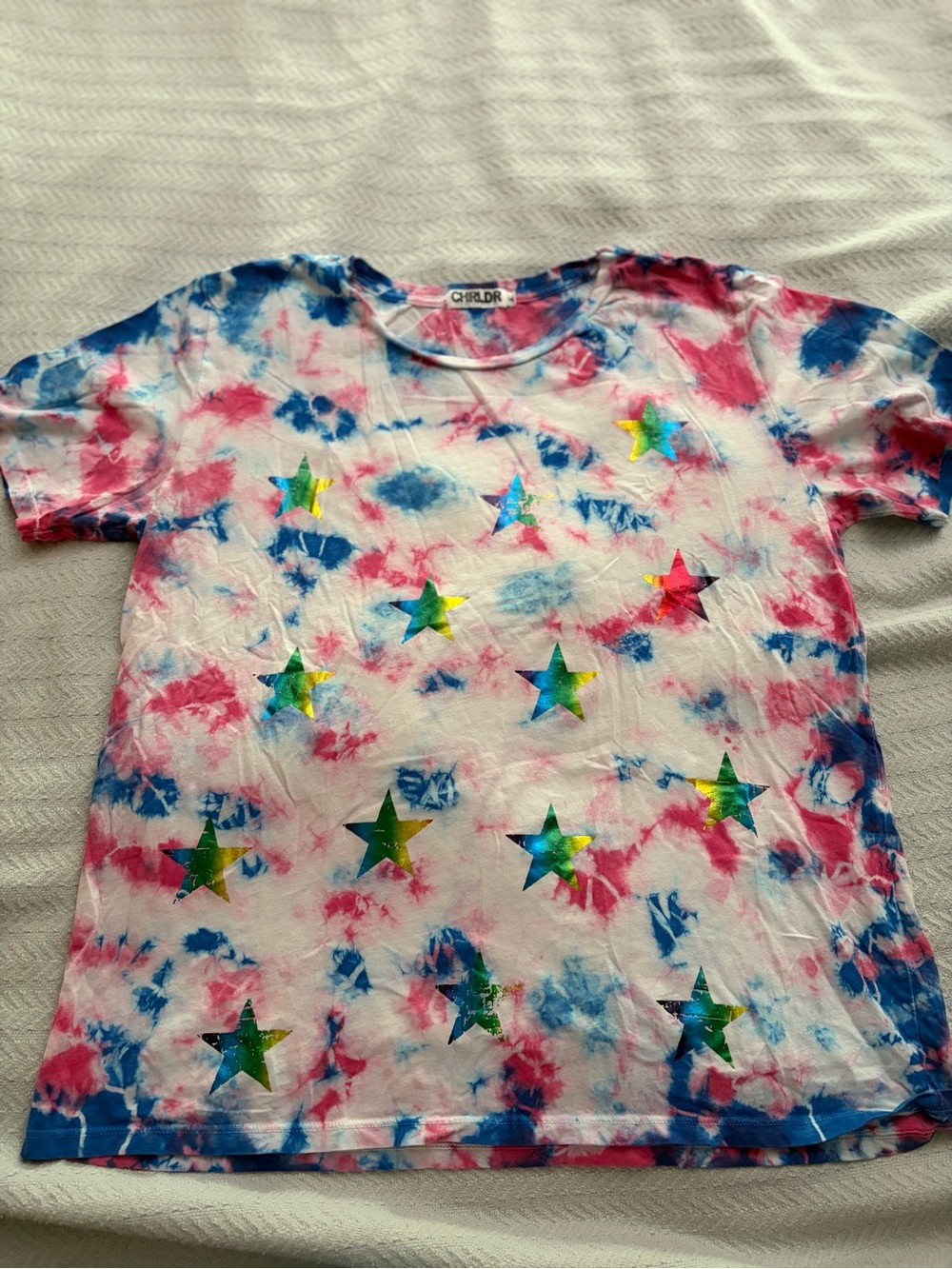 CHRLDR Tie-Dye Star Tee Women’s Size Large
